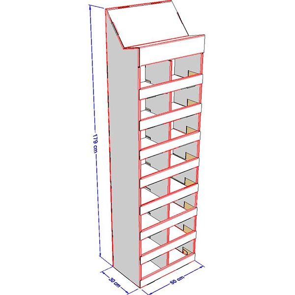 Render de exhibidor para marca gorilla pump