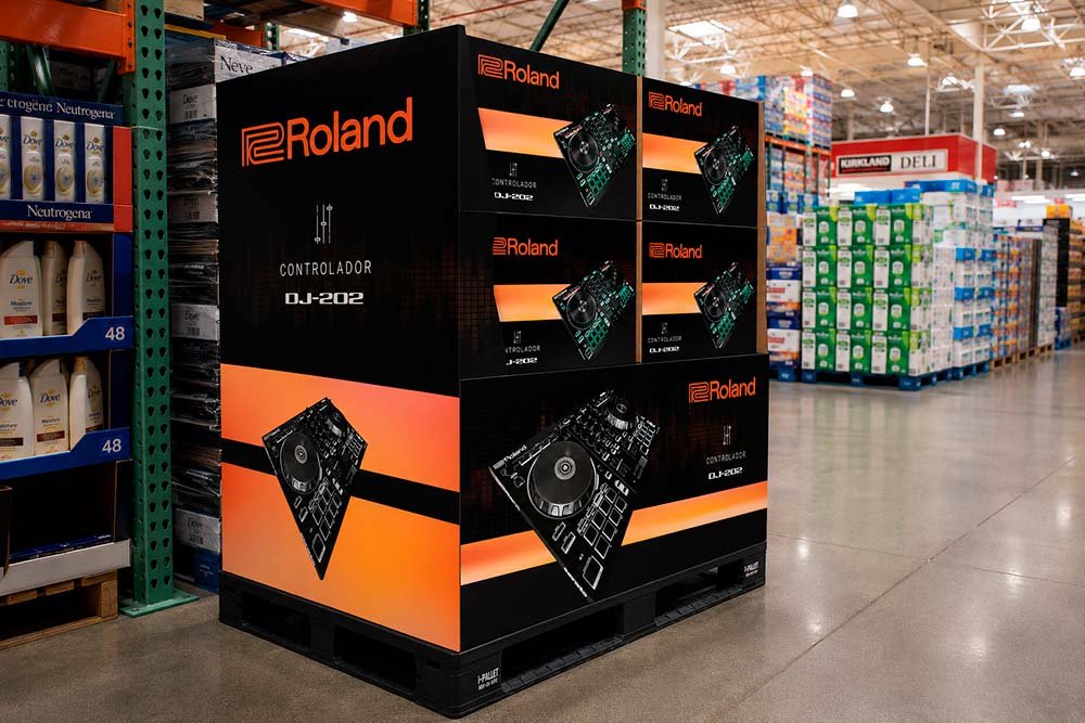 Exhibidor PDQ para Roland instrumentos musicales