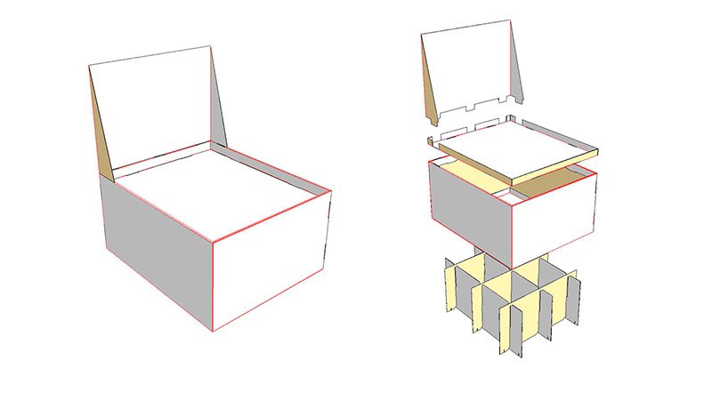 Renders de exhibidor PDQ para marca de instrumentos musicales