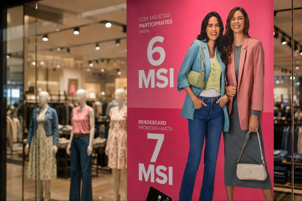Material promocional para aparador de tienda